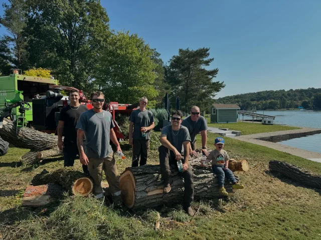 The littlest boss came to check on the crew today!#familybusiness #allinthefamily #vantilltreecare #treeremoval #trenthills #northumberlandcounty